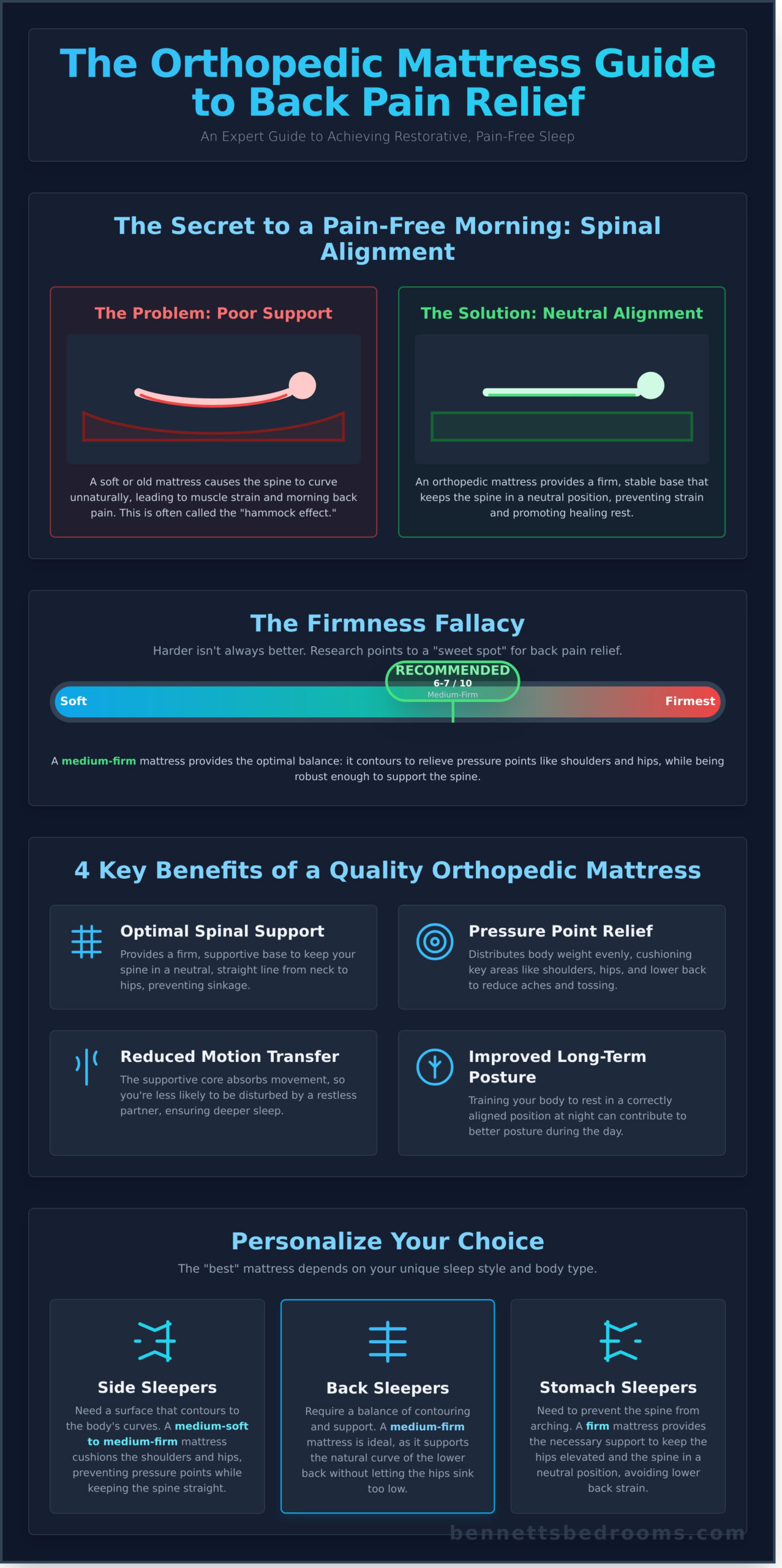 How to Choose the Best Orthopedic Mattress for Back Pain: A Specialist’s Guide - Infographic