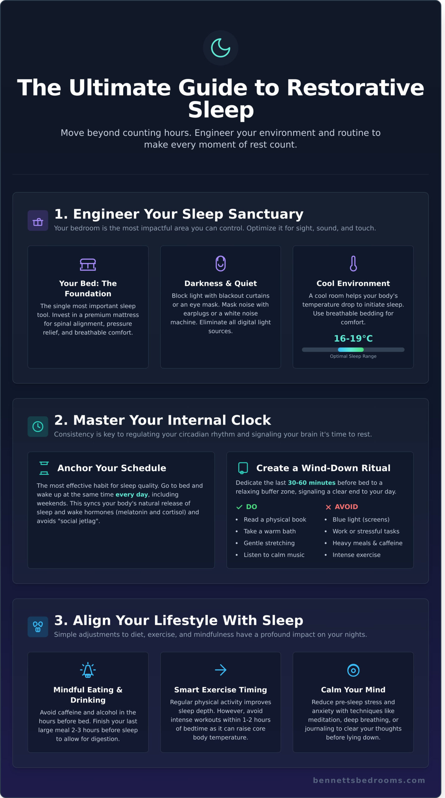 How to Improve Sleep Quality: A Sleep Specialist’s Guide to Waking Up Refreshed - Infographic