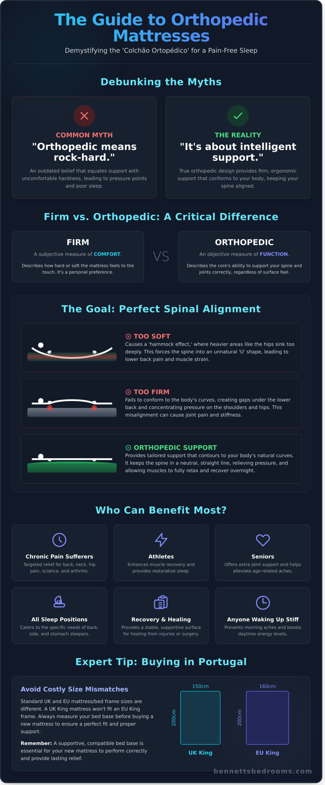 Orthopedic Mattress (Colchão Ortopédico): Your Guide to Pain-Free Sleep in Portugal - Infographic