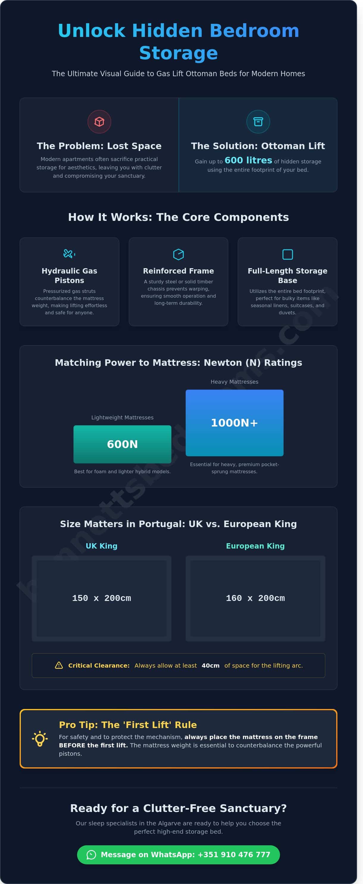 Gas Lift Ottoman Bed Frame Guide: The Ultimate Storage Solution for Luxury Sleep